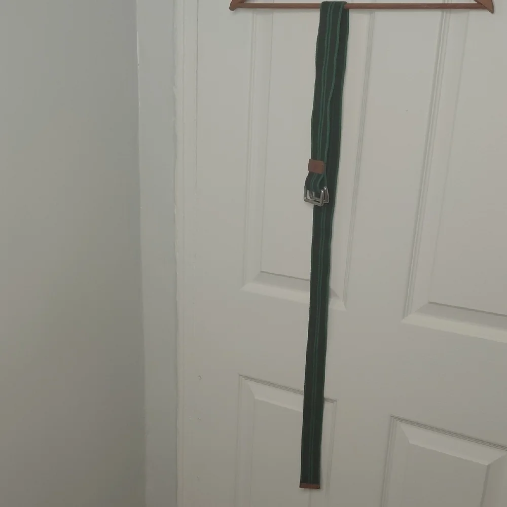 Polo by Ralph Lauren Green Belt with Silver Buckle